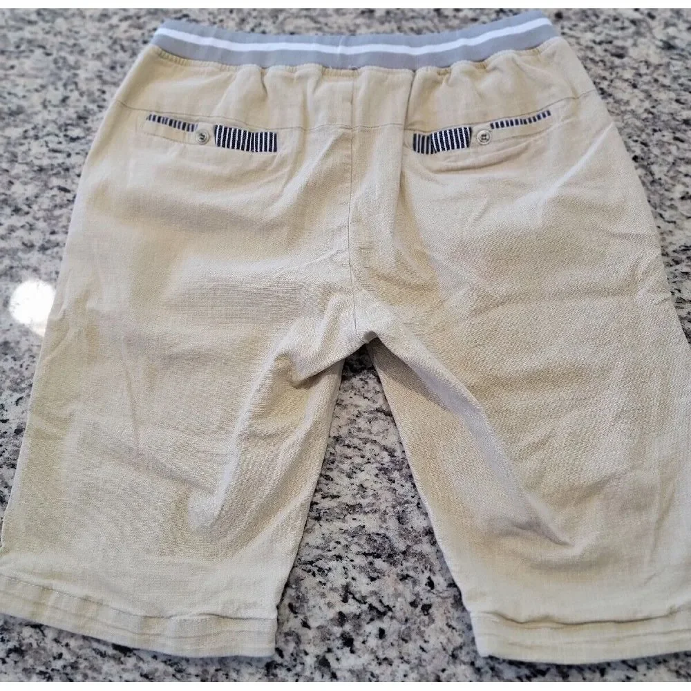 Fashion Style News Shorts Boys 3X Beige‎ Linen